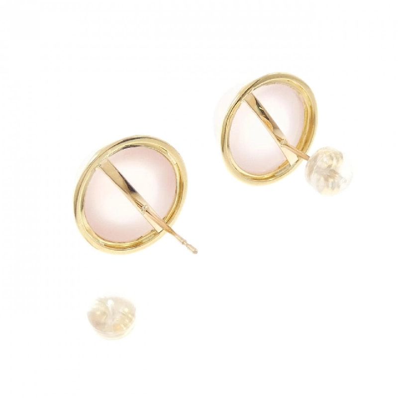 K18YG Bông tai đá hồng - Hàng hiệu Chính hãng 870197