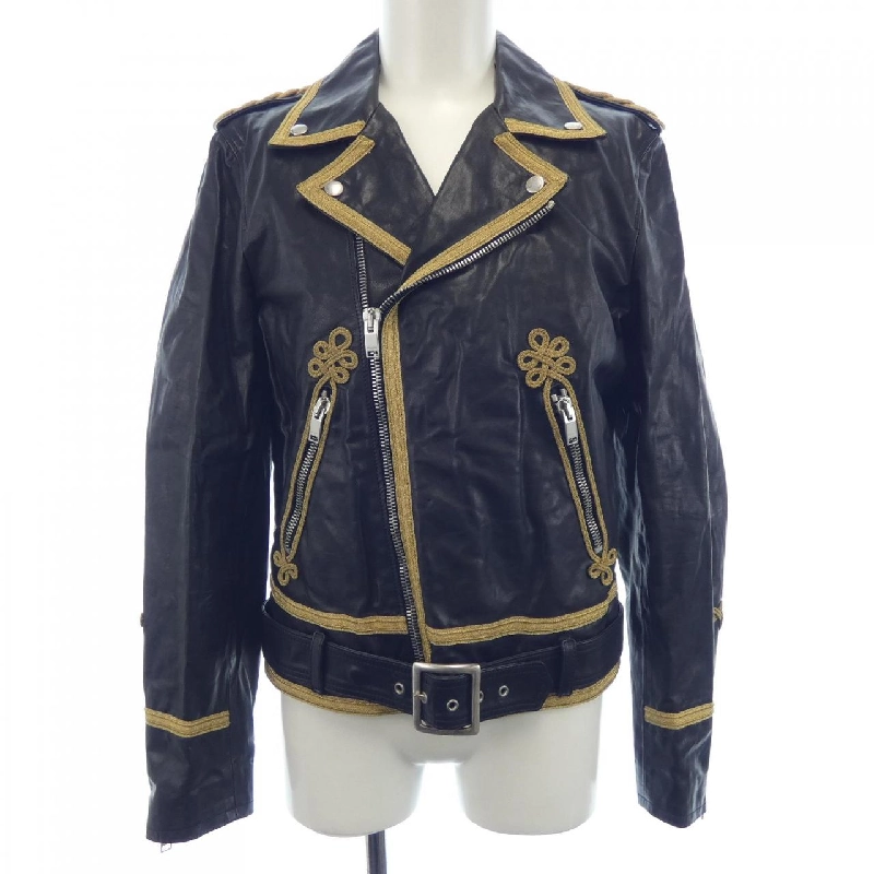 SAINT LAURENT 372996 Y5HF1 Áo khoác da nam - Hàng hiệu Authentic 887925