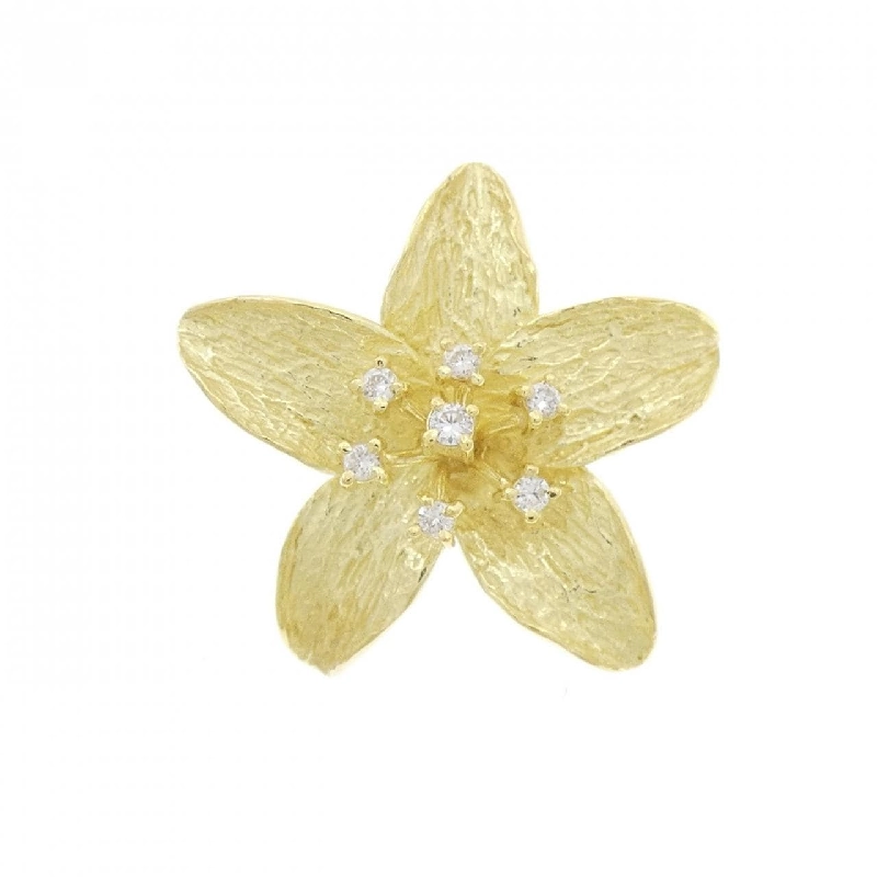 K18YG/K18WG Hoa văn Kim cương Brooch 0.10CT - Hàng hiệu Chính hãng 871295