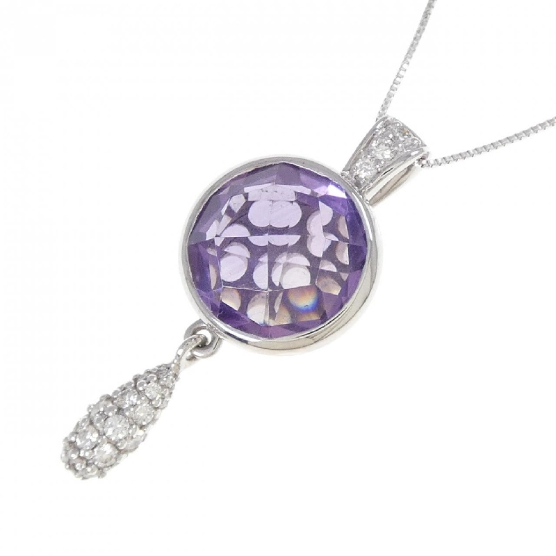 K18WG Mặt dây chuyền Amethyst 5.40CT - Hàng hiệu Chính hãng 864964