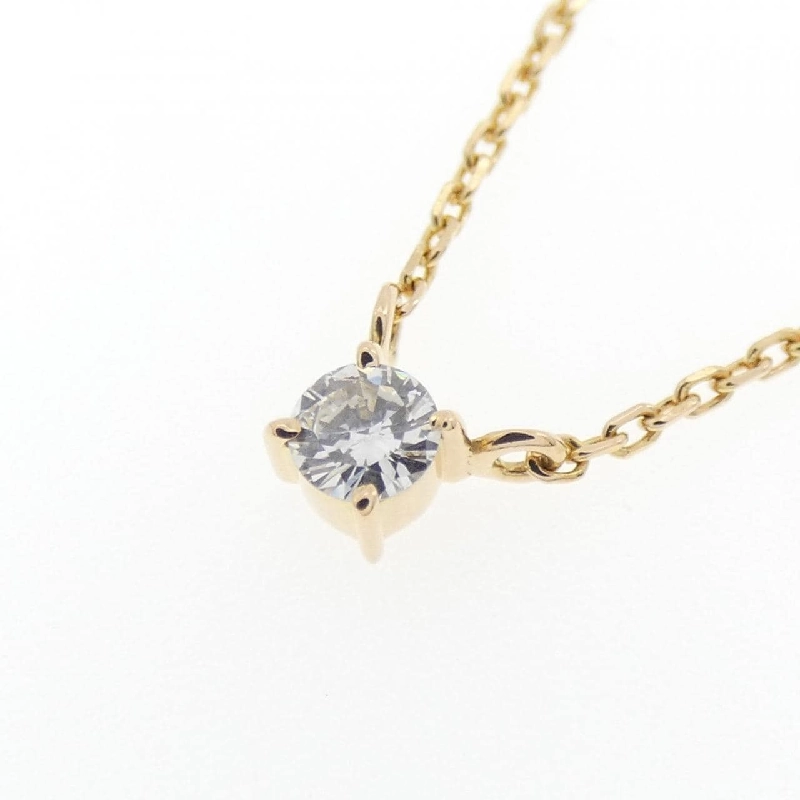 K18YG Solitaire Dây chuyền kim cương - Hàng hiệu Authentic 860831