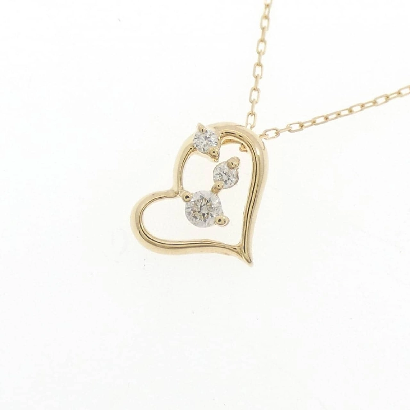 K18YG Dây chuyền kim cương hình trái tim 0.05CT - Hàng hiệu Chính hãng 861665
