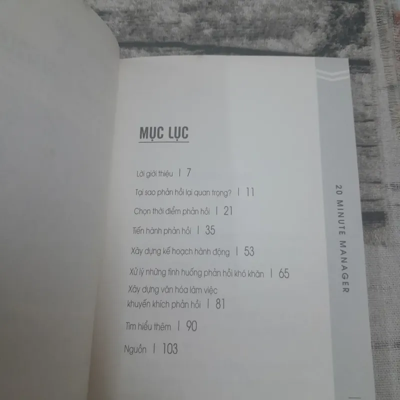 Phản hồi hiệu quả trong 20 phút. Tủ sách HBR. Nam Phong dịch 689386