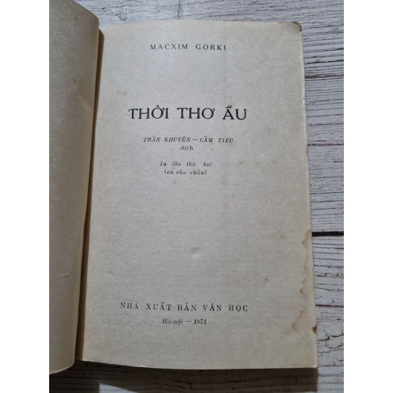 Thời thơ ấu|  Maxim Gorki|  xuất bản 1971 322385