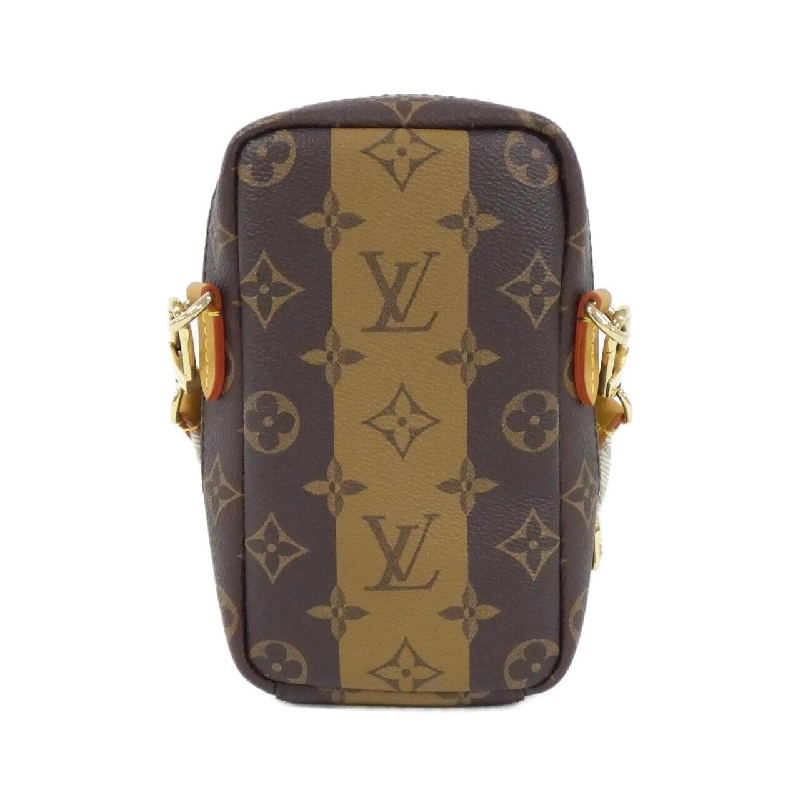 Túi đeo chéo Louis Vuitton Monogram Stripe (LV Squared) Double Phone Pouch M81005 - Hàng hiệu Chính hãng 766477