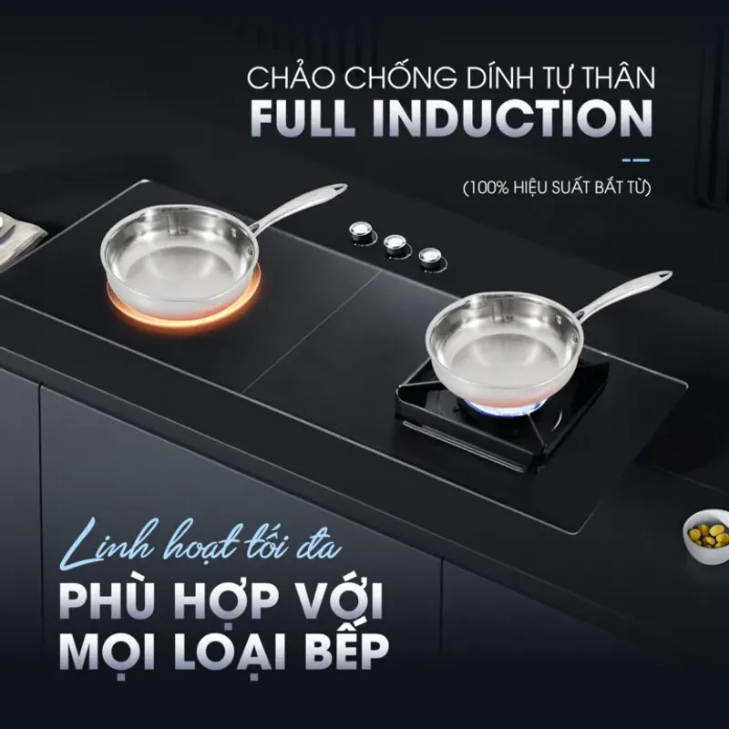 Chảo inox nguyên khối TRIPRO KALITE KL826 26cm 735112