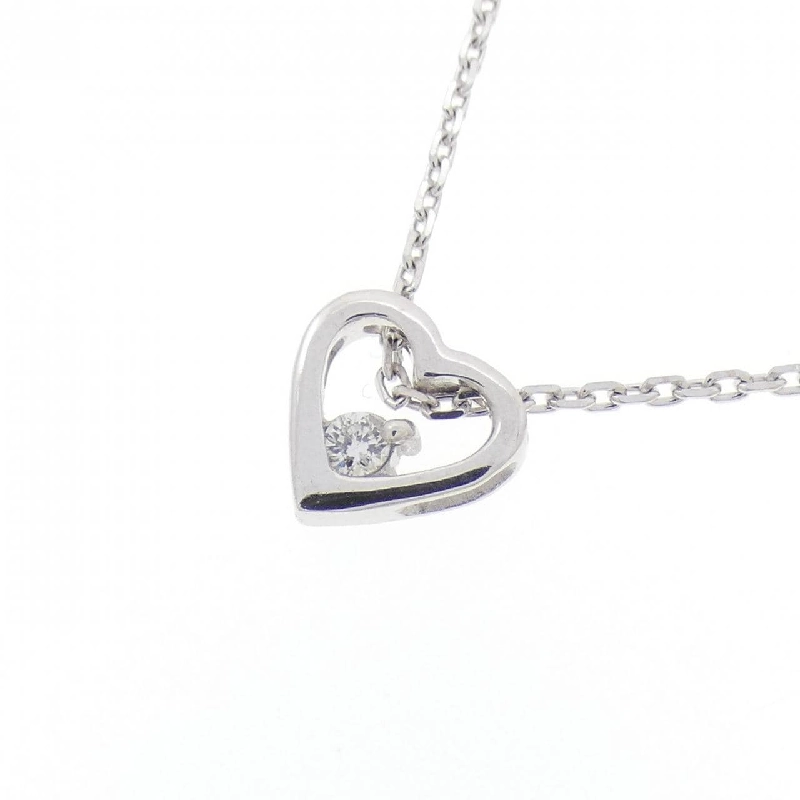 K18WG Dây chuyền kim cương hình trái tim - Hàng hiệu Chính hãng 855922