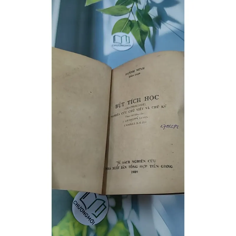[MIỄN PHÍ BỌC SÁCH] [XƯA] Bút Tích Học (1989) - Huỳnh Minh 776031