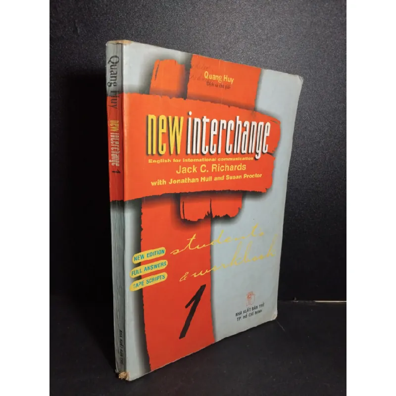 [Sách Cũ SCGR] New Interchange mới 70% bẩn bìa, ố, tróc gáy, tróc bìa, có chữ viết, có vệt nước 2001 HCM2101 Quang Huy HỌC NGOẠI NGỮ 680291