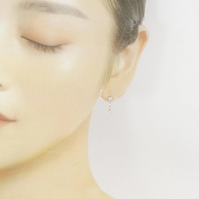 K18PG Bông tai Cubic - Hàng hiệu Chính hãng 870288