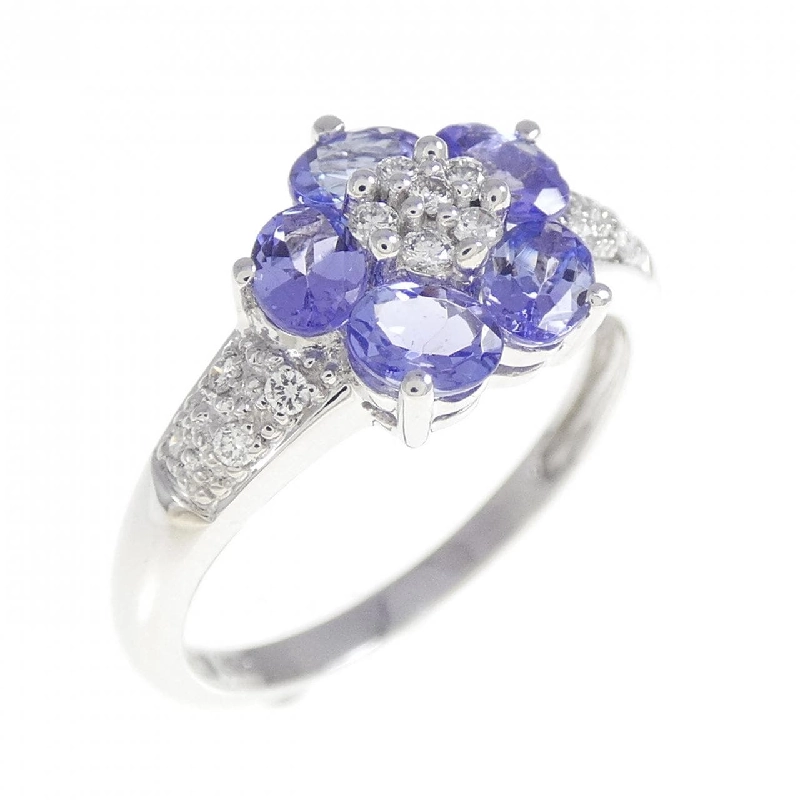 Nhẫn Tanzanite K14WG Hoa - Hàng hiệu Chính hãng 854717