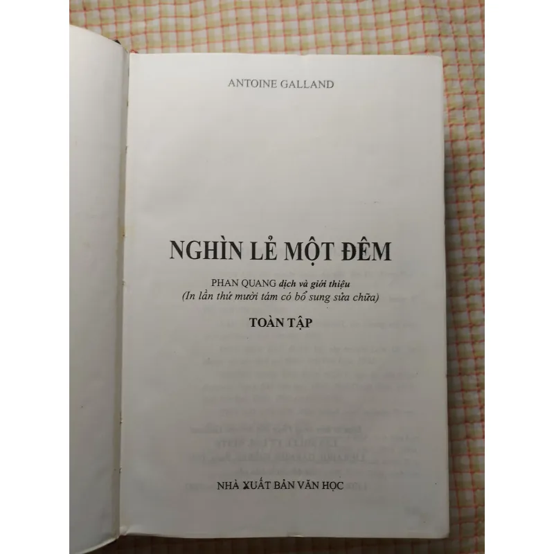 NGHÌN LẺ MỘT ĐÊM - ANTOINE GALLAND - Toàn tập 753178