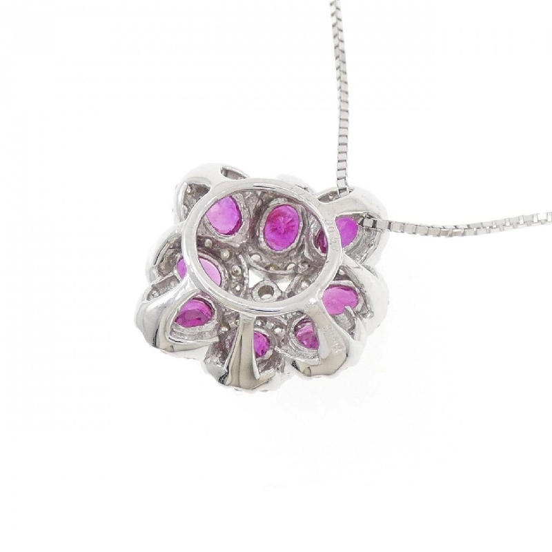 K18WG Dây chuyền Ruby 1.75CT - Hàng hiệu Chính hãng 858891