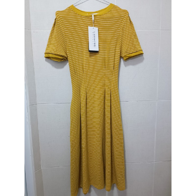 Váy sọc vàng, size M new 100% , eo 68-72, co giãn, 90k 59019