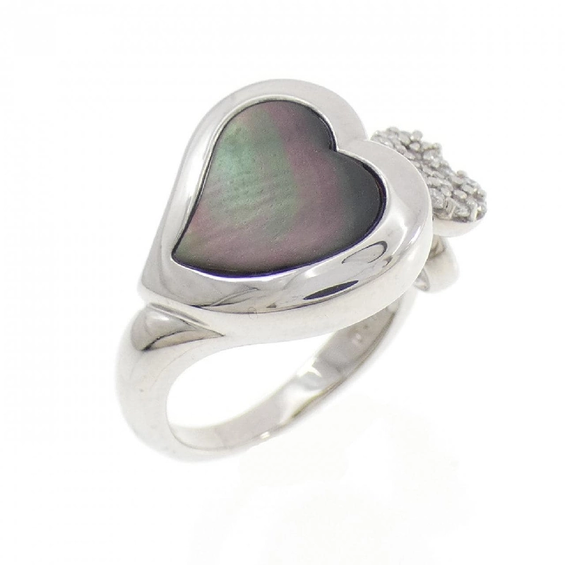 K18WGB Nhẫn hình trái tim Mẹ ngọc trai - Hàng hiệu Chính hãng 850207