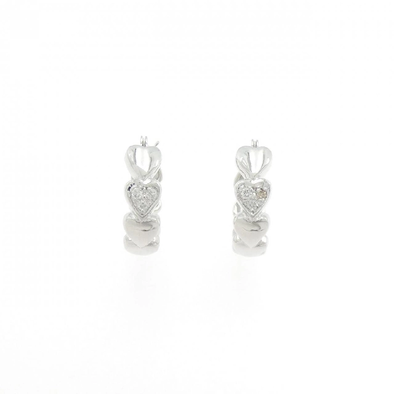 K14WG Bông tai kim cương hình trái tim 0.06CT - Hàng hiệu Chính hãng 870138