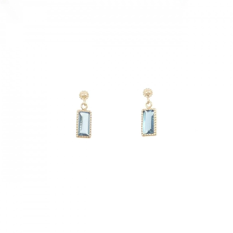 K10YG Blue Topaz Earrings - Hàng hiệu Authentic 864947