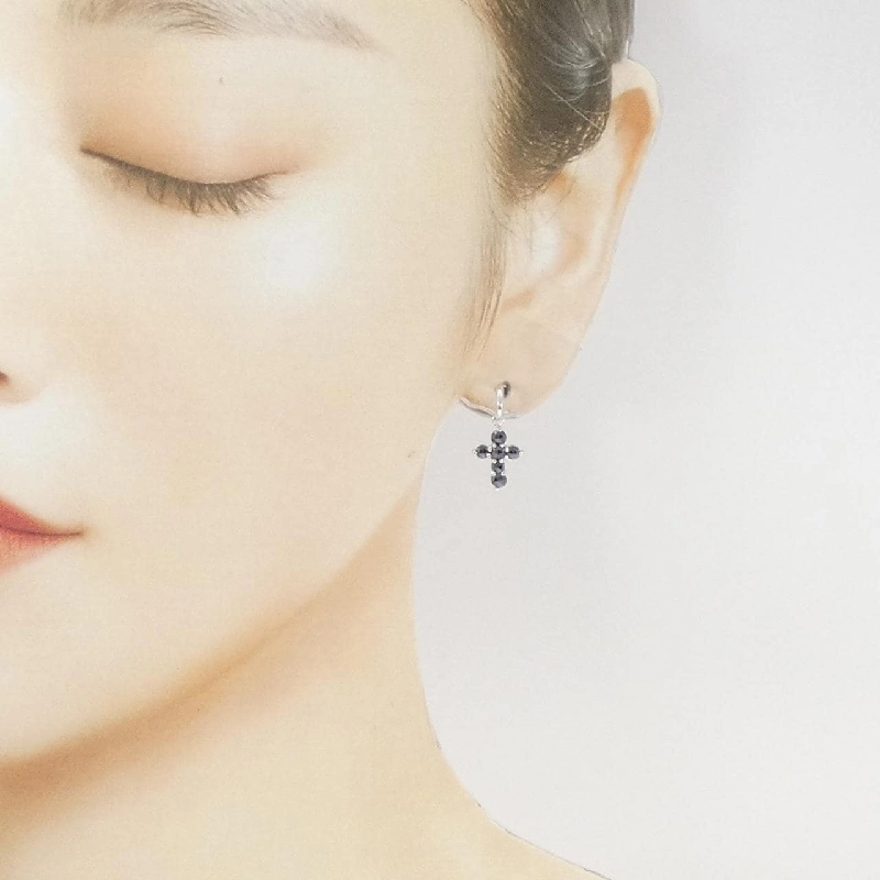 K14WG Bông tai kim cương chéo 0.94CT - Hàng hiệu chính hãng 868472