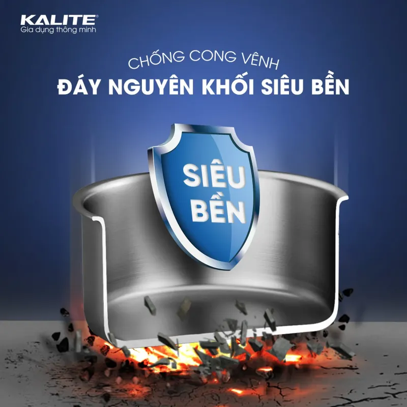 Bộ nồi nguyên khối inox 304 Tripro Kalite KL999 siêu bền 791412