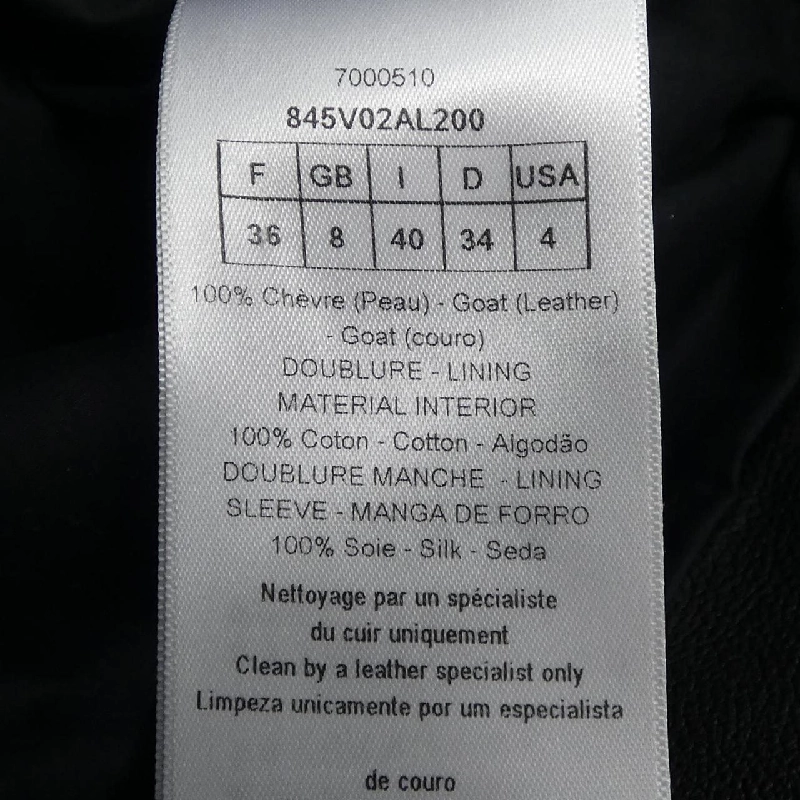 Áo khoác da biker CHRISTIAN DIOR - Hàng hiệu Authentic 639097