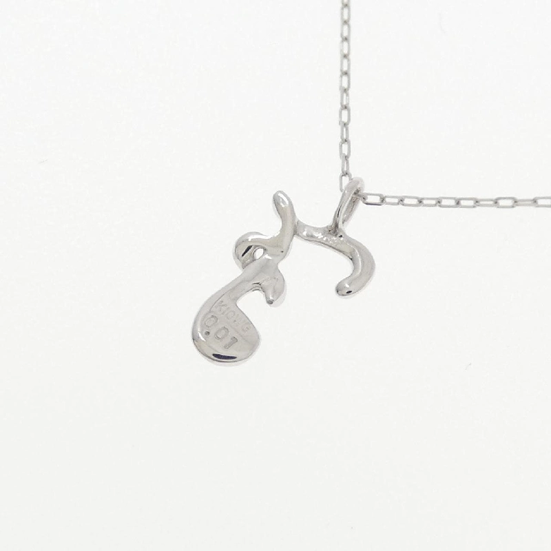 K10WG Chữ cái F Dây chuyền kim cương 0.01CT - Hàng hiệu Chính hãng 859580