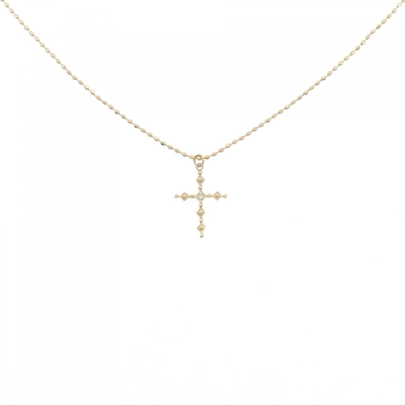 K18YG Dây chuyền kim cương hình chữ thập - Hàng hiệu Authentic 863678