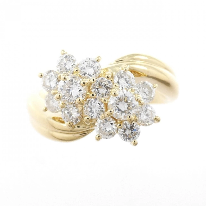 Nhẫn kim cương hoa K18YG 1.00CT - Hàng hiệu Authentic 850497