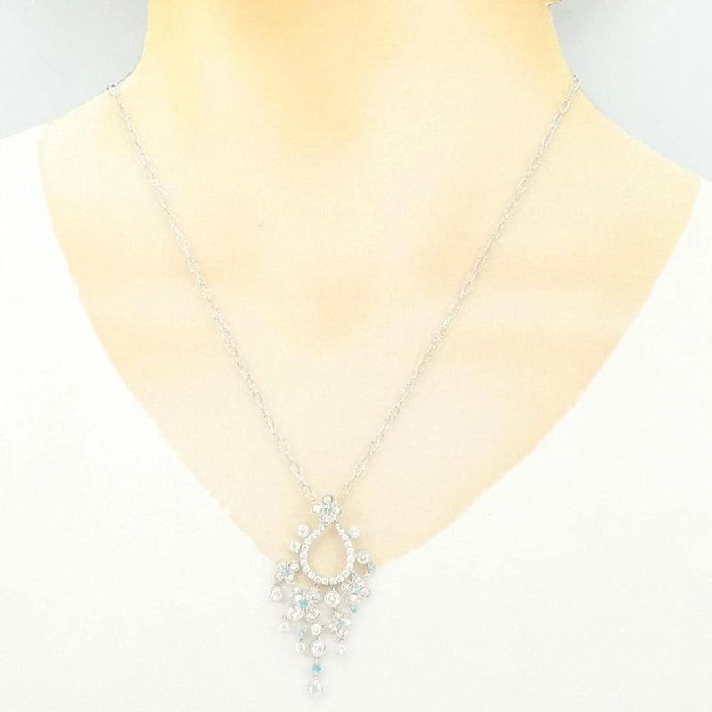 750WG/K18WG Tourmaline Necklace 0.136CT - Hàng hiệu Authentic 850182