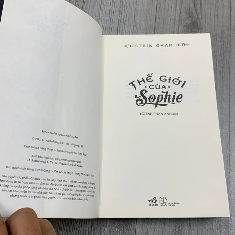 Thế giới của sophie - jostein gaarder. 7a4 783440