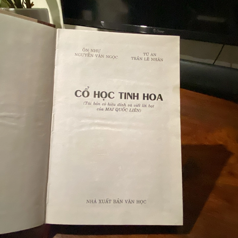 CỔ HỌC TINH HOA , SÁCH BÌA CỨNG, XUẤT BẢN NĂM 2002 469325