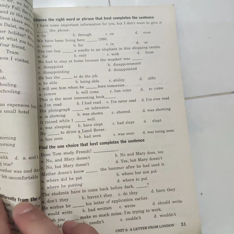 Bài tập trắc nghiệm tiếng anh  393932