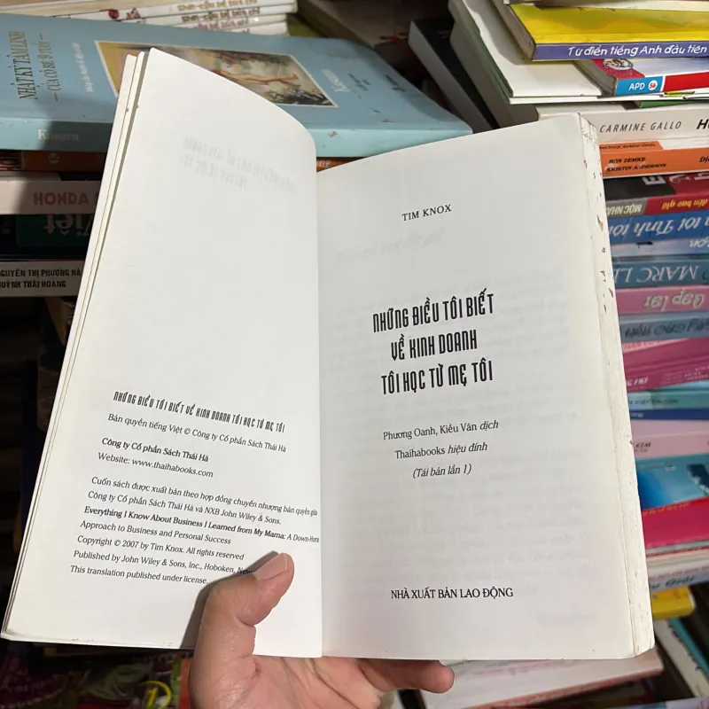 II Sách Kinh Doanh: Những Điều Tôi Biết Về Kinh Doanh Tôi Học Từ Mẹ Tôi - TIM KNOX - 2008 779212