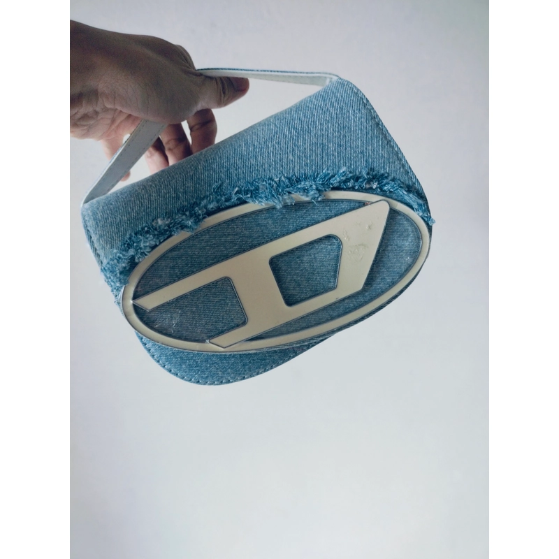 Túi chữ D Denim cho nữ - Thiết kế độc đáo, chất liệu cao cấp - Bag, Len, Đeo Vai, Da  476190