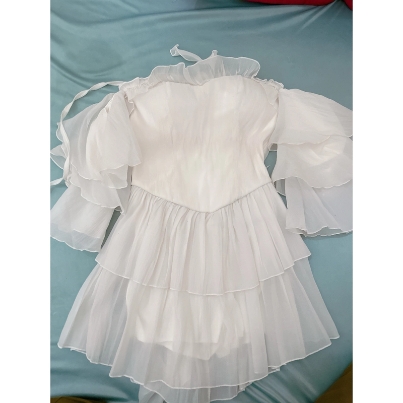 (CÓ ẢNH THẬT) Thanh lý Váy trễ vai bồng tầng size S 505683