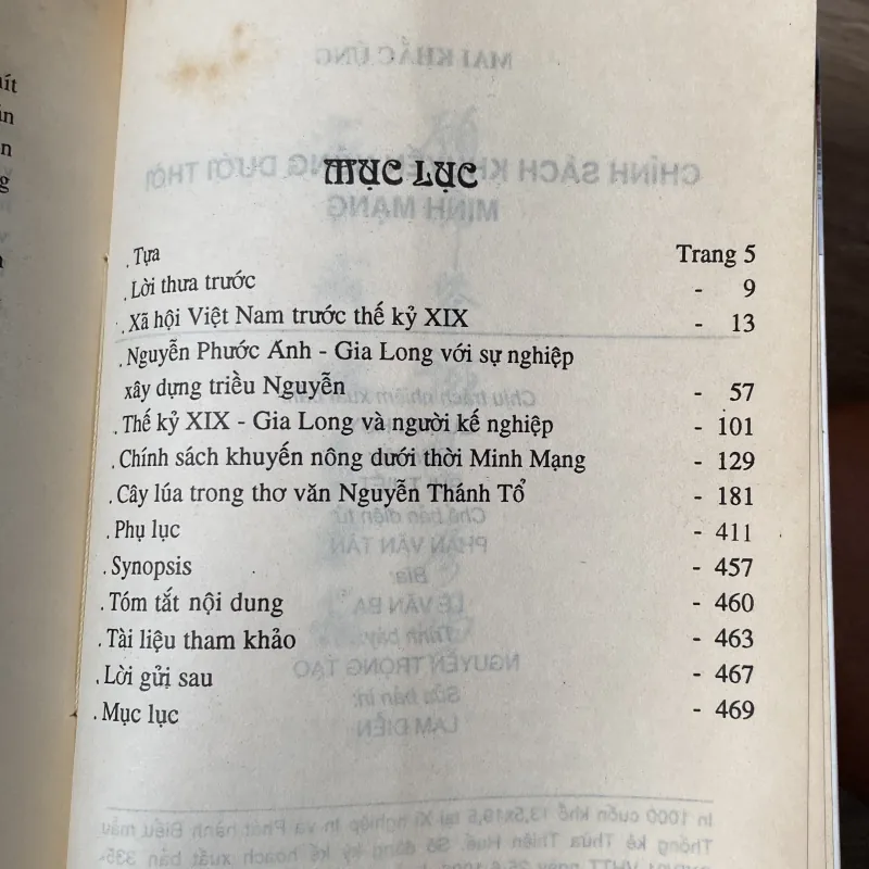 CHÍNH SÁCH KHUYẾN NÔNG DƯỚI THỜI MINH MẠNH (XB 1996) 791115