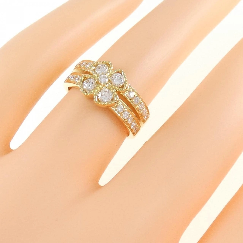 Nhẫn kim cương hoa K18YG 0.60CT - Hàng hiệu Authentic 855524