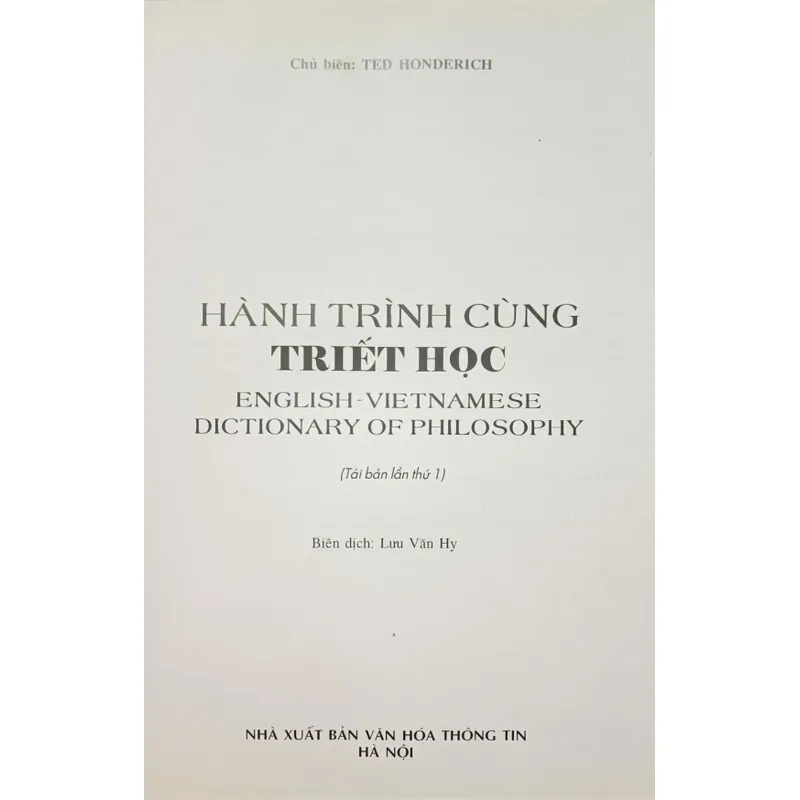 Hành trình cùng triết học (Ted Honderich) 604234