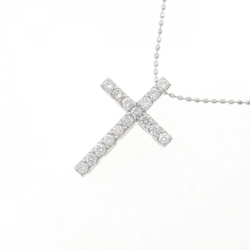 K18WG Dây chuyền kim cương chéo 0.32CT - Hàng hiệu chính hãng 858564