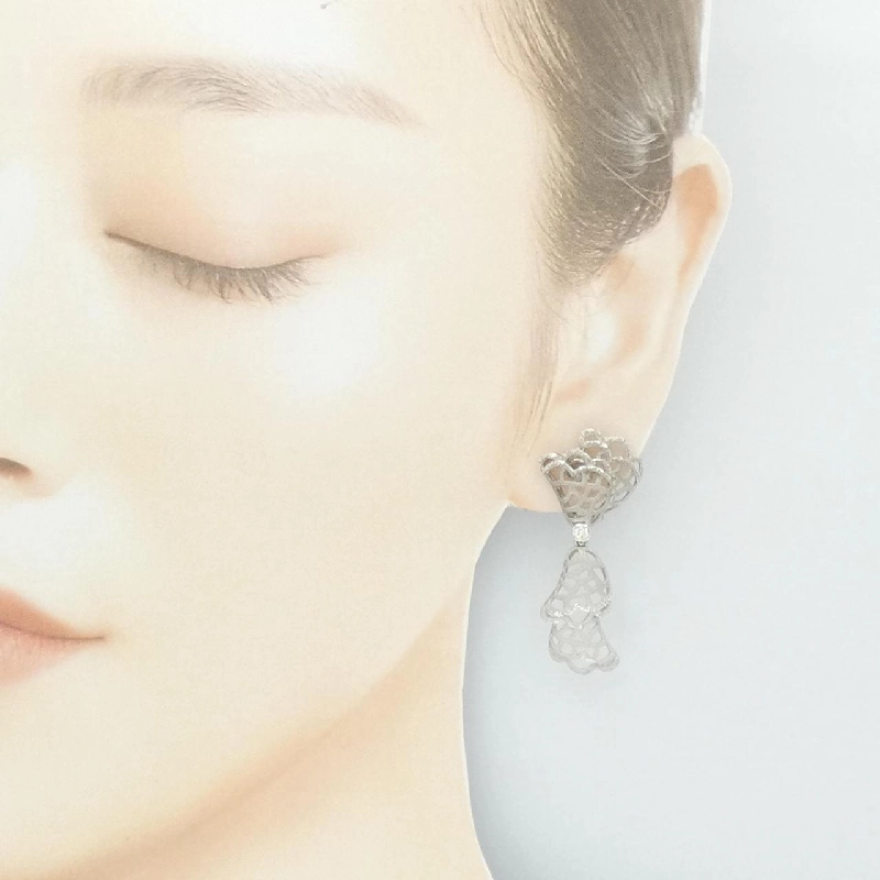 Bông tai Matsui Hisako PT900/K18WG/K14WG 0.14CT 665763