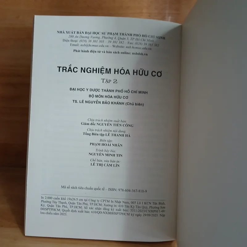 Trắc Nghiệm Hóa Học Hữu Cơ (Bộ 2 Tập) 563163