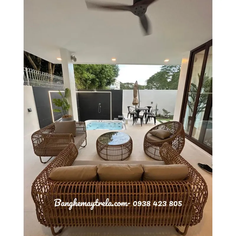 Sofa nhựa giả mây tổ yến 565200