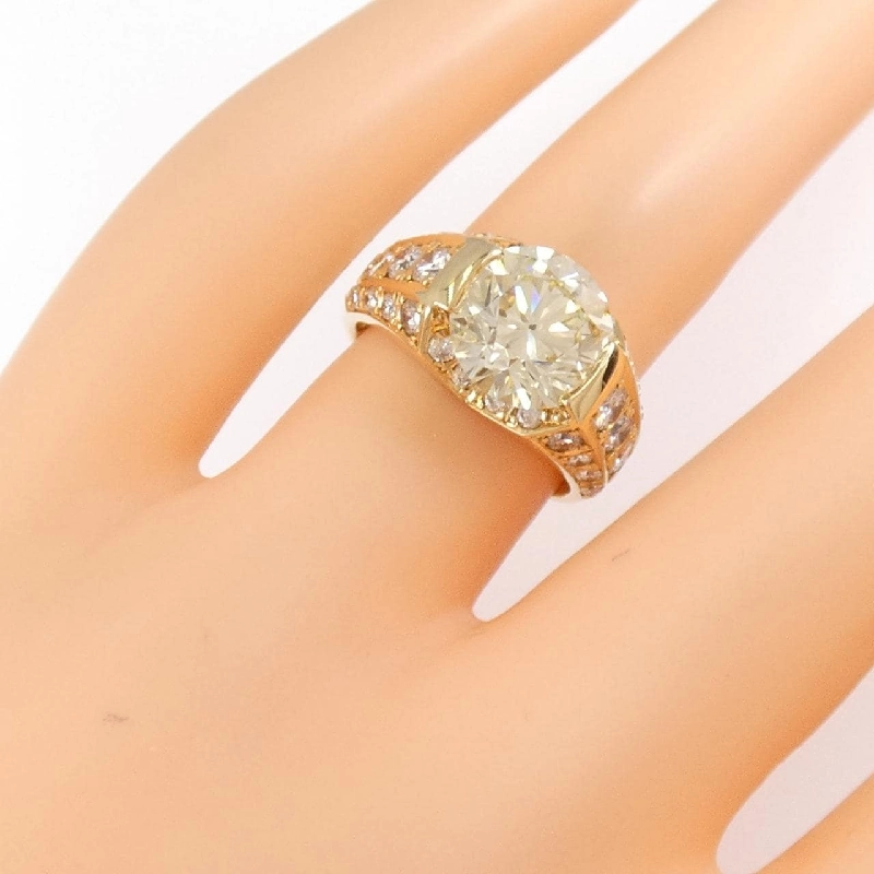 Nhẫn kim cương K18YG 3.117CT 673308