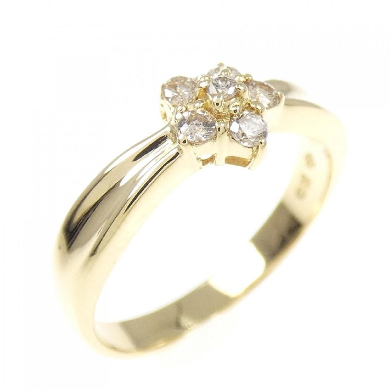 Nhẫn kim cương hoa K18YG 0.15CT 670814