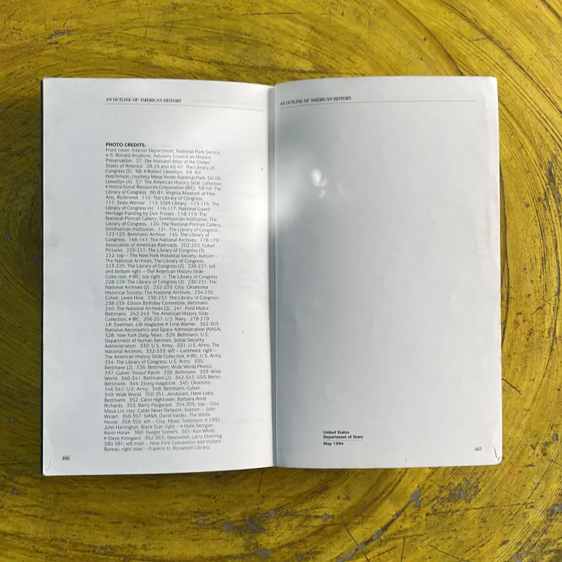 AMERICAN HISTORY - AN OUTLINE OF 998144