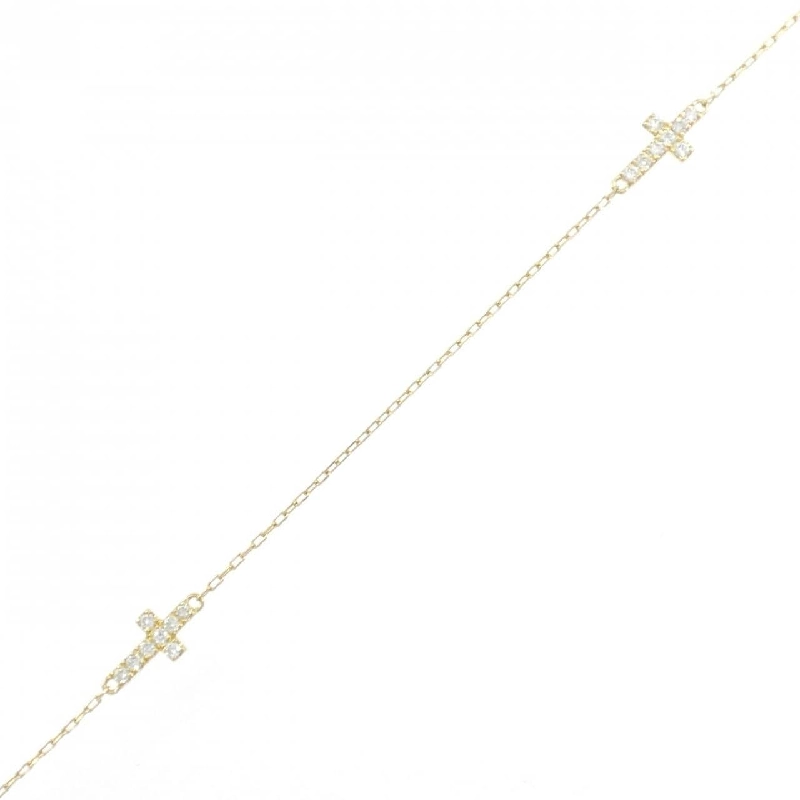 K18YG Vòng tay kim cương hình chữ thập - Hàng hiệu Chính hãng 872787