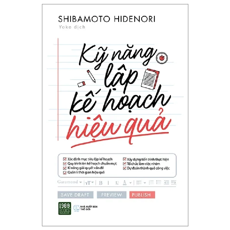 Kỹ Năng Lập Kế Hoạch Hiệu Quả - Shibamoto Hidenori 202199