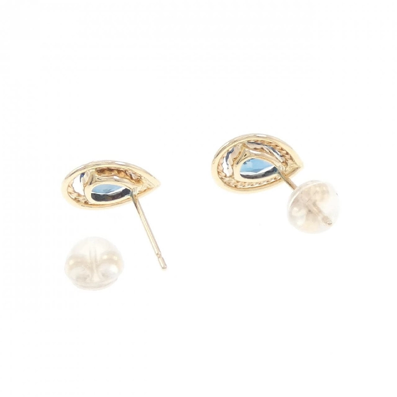 K10YG Blue Topaz Earrings - Hàng hiệu Authentic 869054