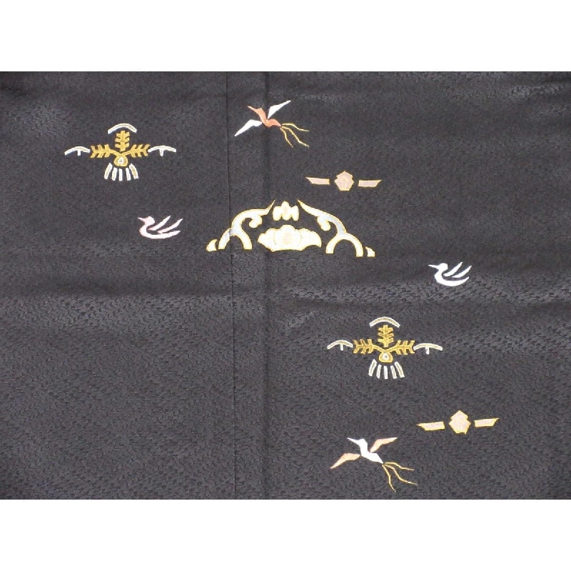 Áo kimono thăm viếng, trang trí vàng Yuzen, có thêu, kích thước tay áo S - Hàng hiệu Authentic 883000