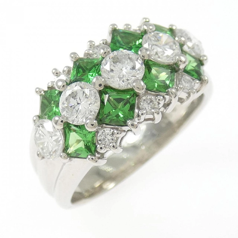 Nhẫn Garnet Xanh PT900 1.14CT - Hàng hiệu Chính hãng 847443