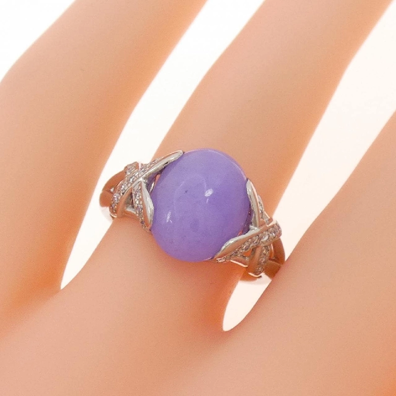 Nhẫn PT900 Ngọc Bích Tím 3.58CT - Hàng hiệu Chính hãng 852482